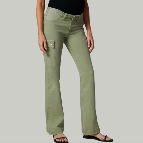 Joe’s Jeans the Frankie Cargo bootcut mid-rise jeans in uniform green, size 30 - Picture 1 of 11